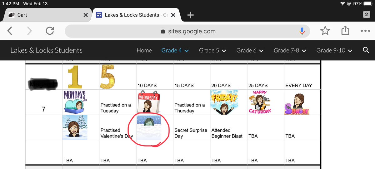 adellemeagher's tweet photo. #LakesLocks string students use an online practice chart via the Google Ed Suite. Digital “stickers” are awarded for achievement milestones. Up for grabs today: the elusive “practised on a snow day” sticker. Availability determined by weather! @TILTHRCE @HRCE_NS @HRA_MusicEast https://t.co/cuMpPOyFPg