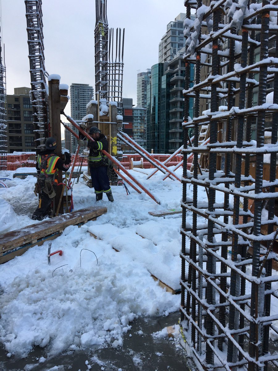 TheQuorumGroup's tweet photo. Up top on L9 of Burrard Place our Quorum team is working away digging the snow out and getting back on schedule. #quorumgroup #jimpattisonautogroup #relianceproperties #magnumprojects #construction #vancity #canada #snowmageddon2019 https://t.co/4BqaHY8VRr