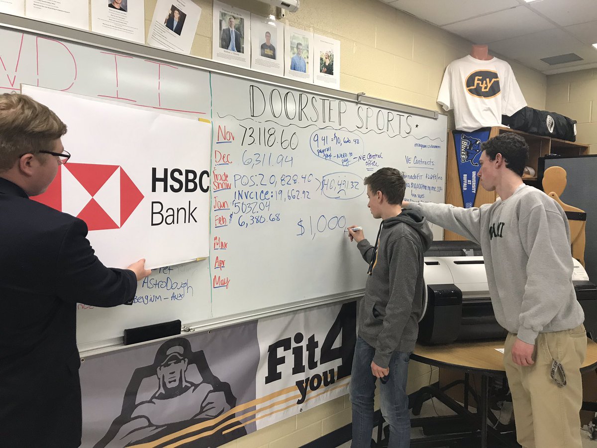 DoorstepSports's tweet photo. “Thank you to HSBC for the opportunity to push myself out of my comfort zone as a leader, and form connections with students all over the nation” - Promotion Specialist Chris Andolina and Graphic Designer Nick Morabito at Pittsford Sutherland’s Doorstep Sports https://t.co/ZT5ZYbi37T