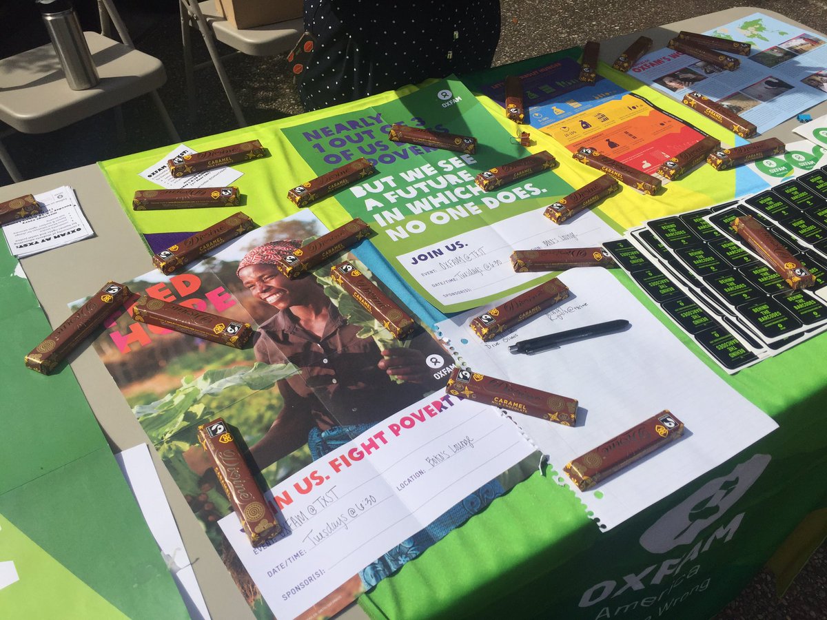 Fair Trade chocolate only $1!! 🍫Wednesday and Thursday in the mall 11-1! Stop by and learn about Oxfam!!