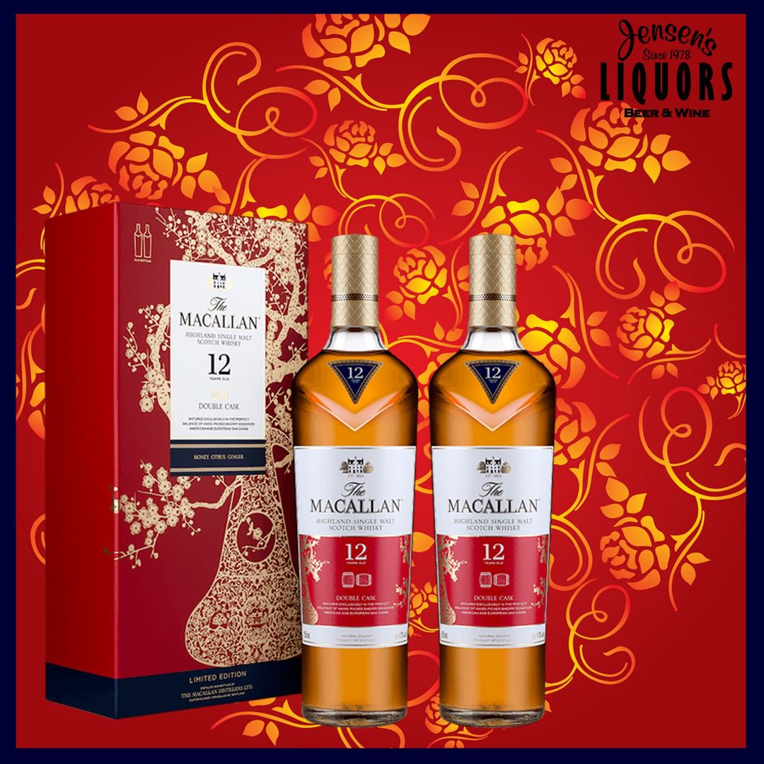 This Limited edition gift box set of The Macallan Double Cask 12 Year is in honor of the Chinese Lunar New Year, now available at Jensen's Liquiors: buff.ly/2RZeVK0