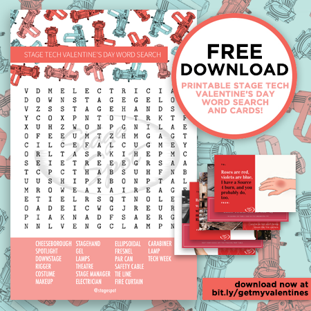 We made some very special gifts for you all this Valentine's Day! 💌

This week only, get these FREE printable Stage Tech Valentine's Day cards and word search!

Just visit this link → bit.ly/getmyvalentines ← and input your email so we know where to send your freebies! ❤️