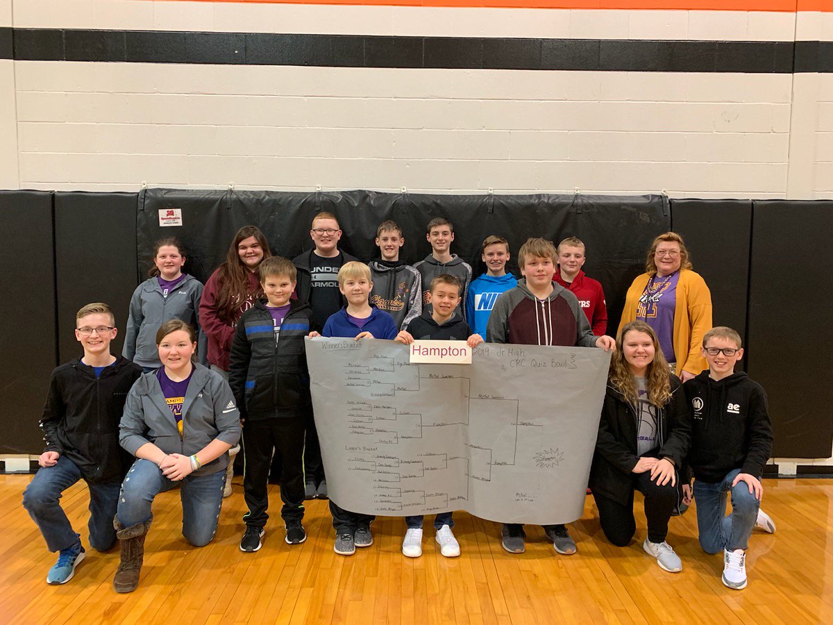 hamptonhawks1's tweet image. Hawk Junior High Quiz Bowl team is #Back2Back CRC Champions! #hawkpride
