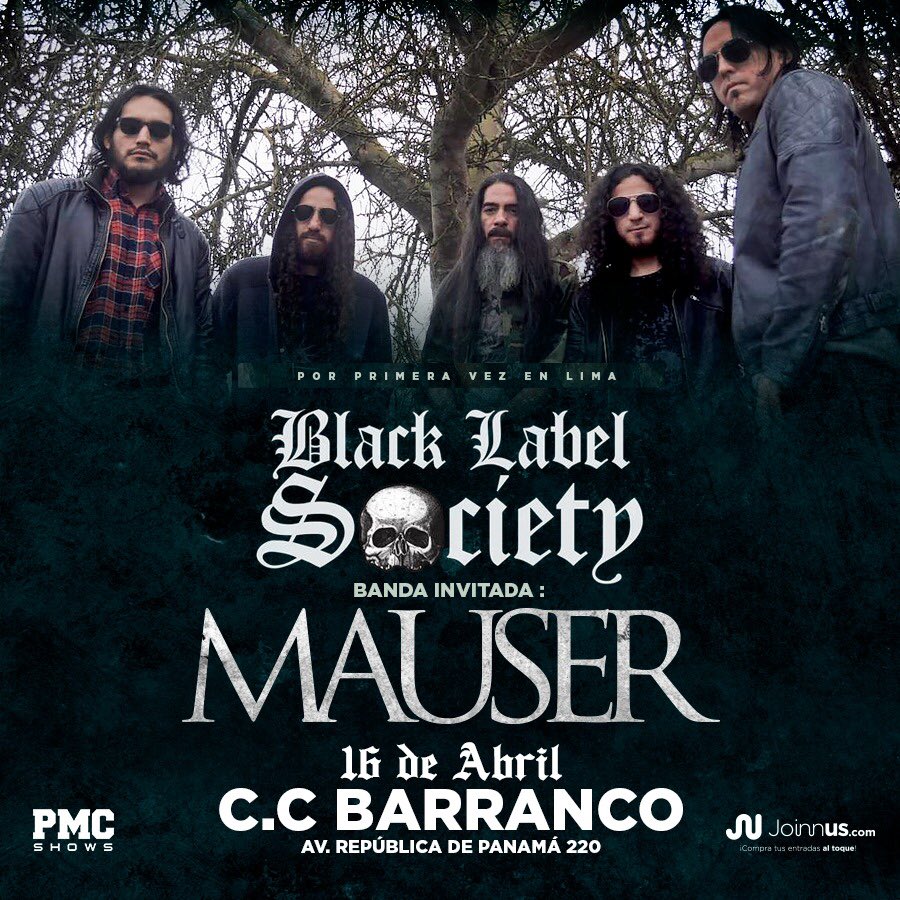 Estamos muy contentos de anunciar que estaremos abriendo el show de Black Label Society en Lima este 16 de Abril !!! 💀💪🔥 <a href="/WorldWideBLS/">Black Label Society</a> <a href="/ZakkWyldeBLS/">Zakk Wylde</a>  #mauserperu #blacklabelsociety