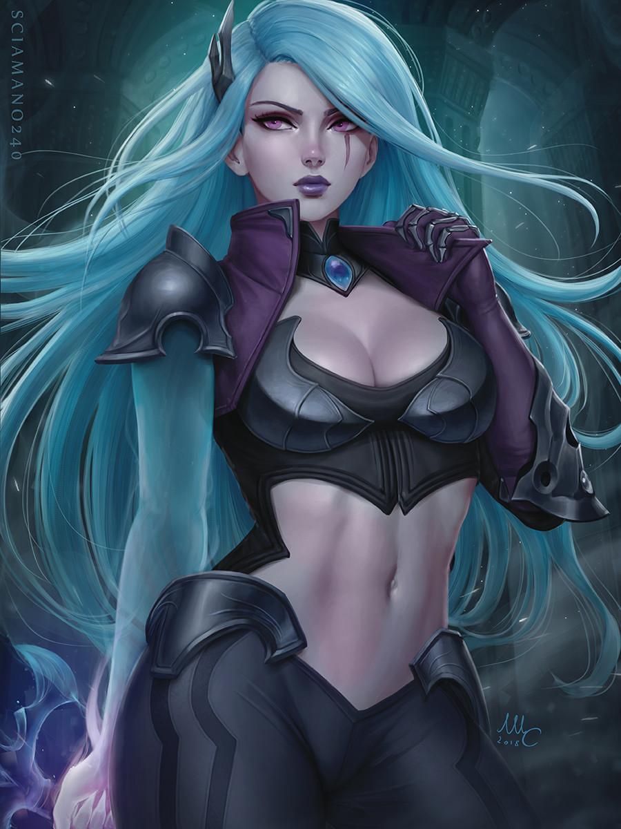 Just curious, does this base Katarina drawing look similar to this  Deathsworn Katarina, image size:900x1200
