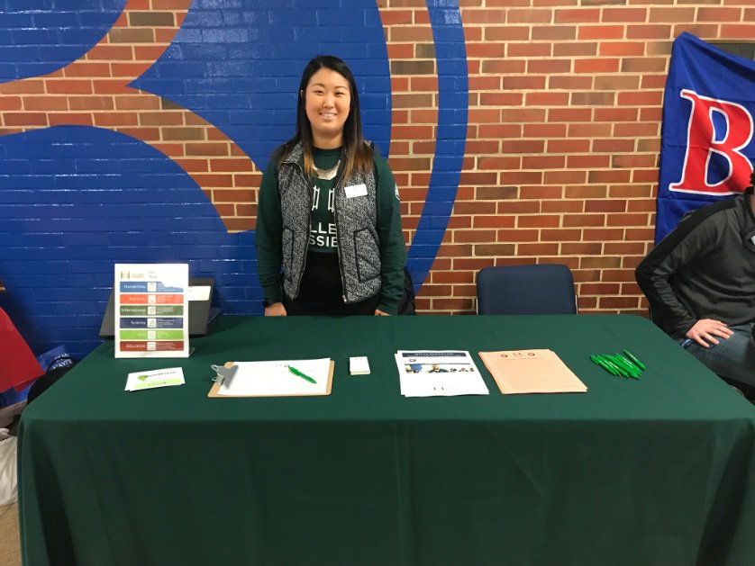Visit Keshia, with <a href="/CollegePossible/">College Possible</a> on th the first floor of Massman Hall to learn about exciting opportunities today!