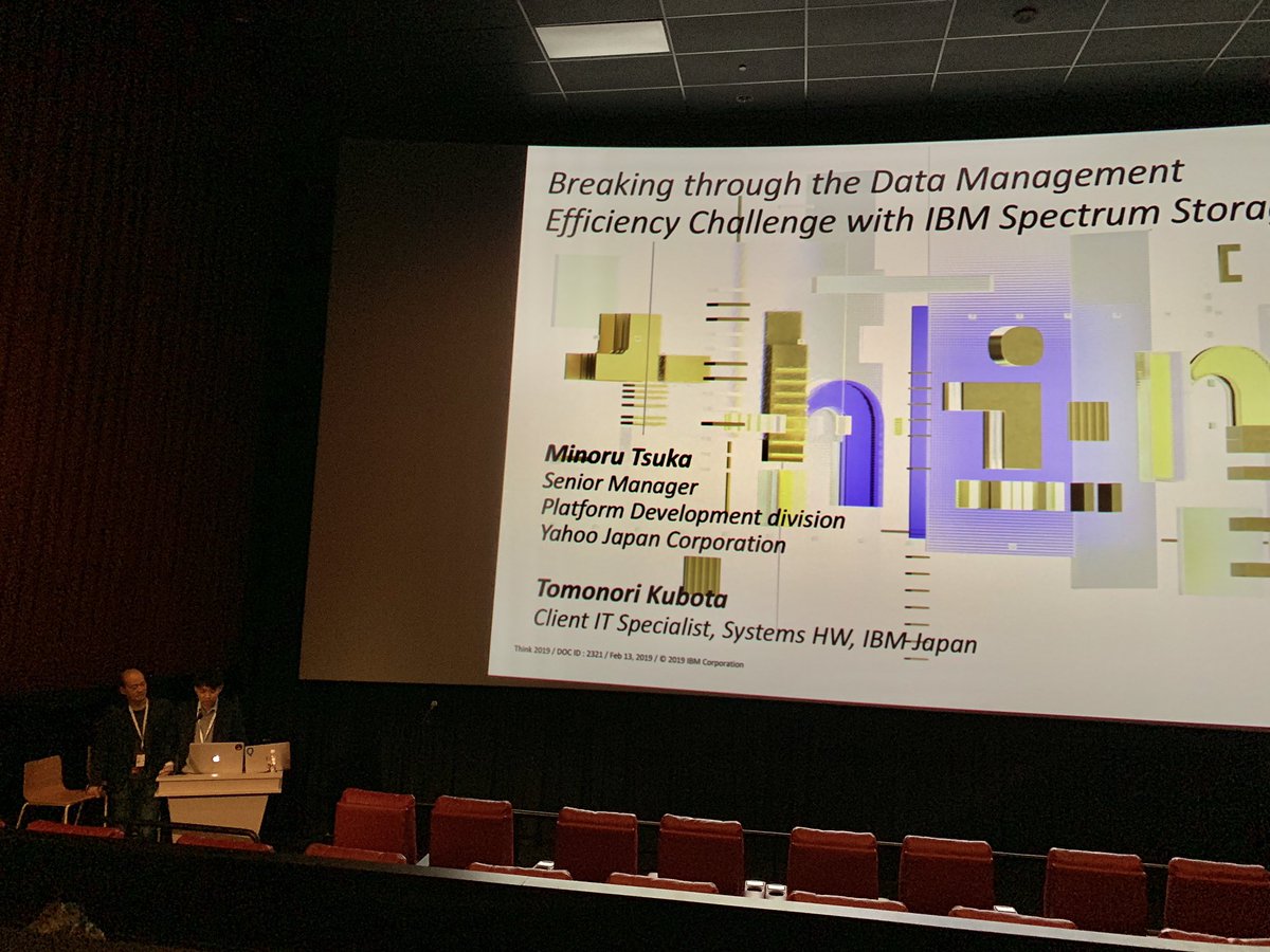 Learning at #Think2019 how <a href="/Yahoo_JAPAN_PR/">Yahoo! JAPAN（ヤフー）</a> uses IBM Spectrum Storage software to manage their exploding volumes of data @IBMStorage