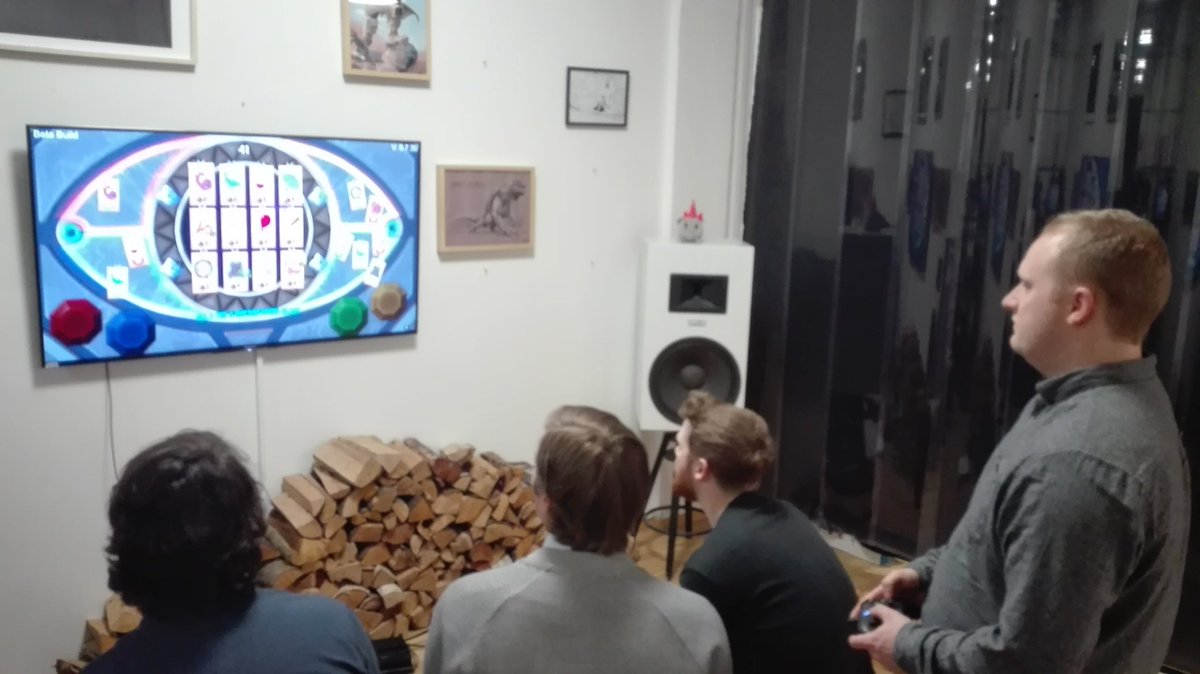 Tonight we hosted a playdate for Ideas Lab and the Aarhus game dev community thanks to everyone who came by with their games! First of many!🦄🐲
#indiedev #indiegames #gamedev with <a href="/PlayEmberSword/">Ember Sword</a> <a href="/GaldraStudios/">Galdra Studios</a> <a href="/FoldergeistSTU/">Foldergeiststudios</a> <a href="/ChopChopGames/">FLASK</a> <a href="/SetSnailStudio/">Set Snail</a> <a href="/TheKongOrange/">Kong Orange - Out Of Words dev</a>