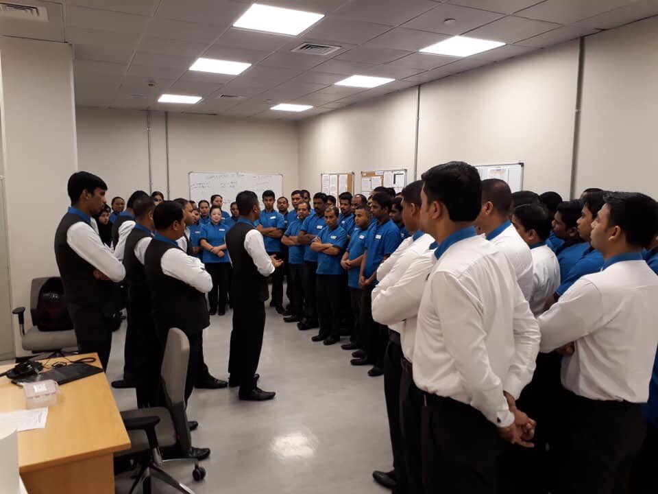 The strength of Cleanco lies in the commitment of a great team who create the best service experience

Is there are better way to start the day than with an energetic team meeting!!! Our team at City Centre Mirdif during their daily briefing session before they set off to work