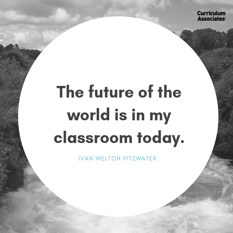 CurriculumAssoc's tweet photo. An important reminder as we go about our daily classroom tasks. Teachers, you have the future in front of you! https://t.co/oJO1ylDnoB