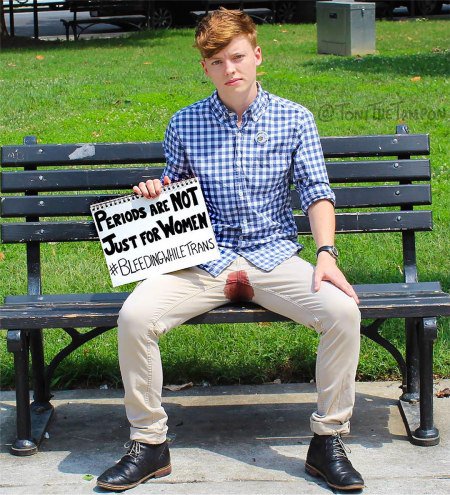 sololoner2's tweet photo. If biological men actually got periods, they wouldn't mock women for getting periods, (sarcastically asking angry women, "is it that time of the month"), tampons would not be taxed, &amp; they wouldn't be so easily grossed out by periods as they are.
#Trans #BleedingWhileTrans #LGBT https://t.co/cnF0mVhPJa