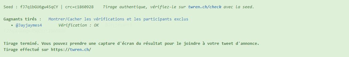 RealhypnozXD's tweet photo. 🎉🎉 GG @Jayjaymes4 you won that giveaway 🎉🎉 !!! If you want your price send me a DM on twitter ! Btw IF you do not manifest yourself in the 2 days coming I will take seomone else 😄 https://t.co/wGuSOfwnJm