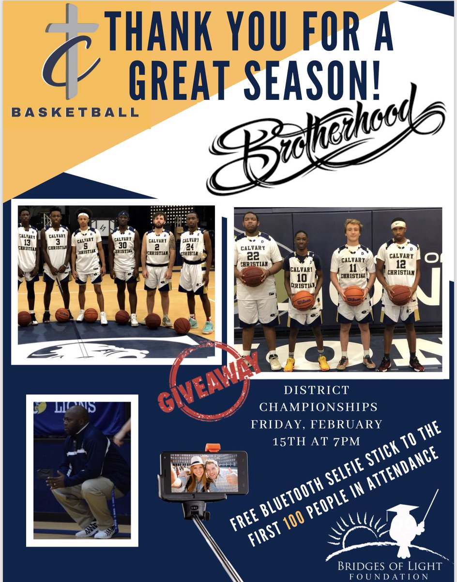 Come out and support #DemCalvaryDudes on Friday night as take on NFEI for the district championship at 7pm in The Den!