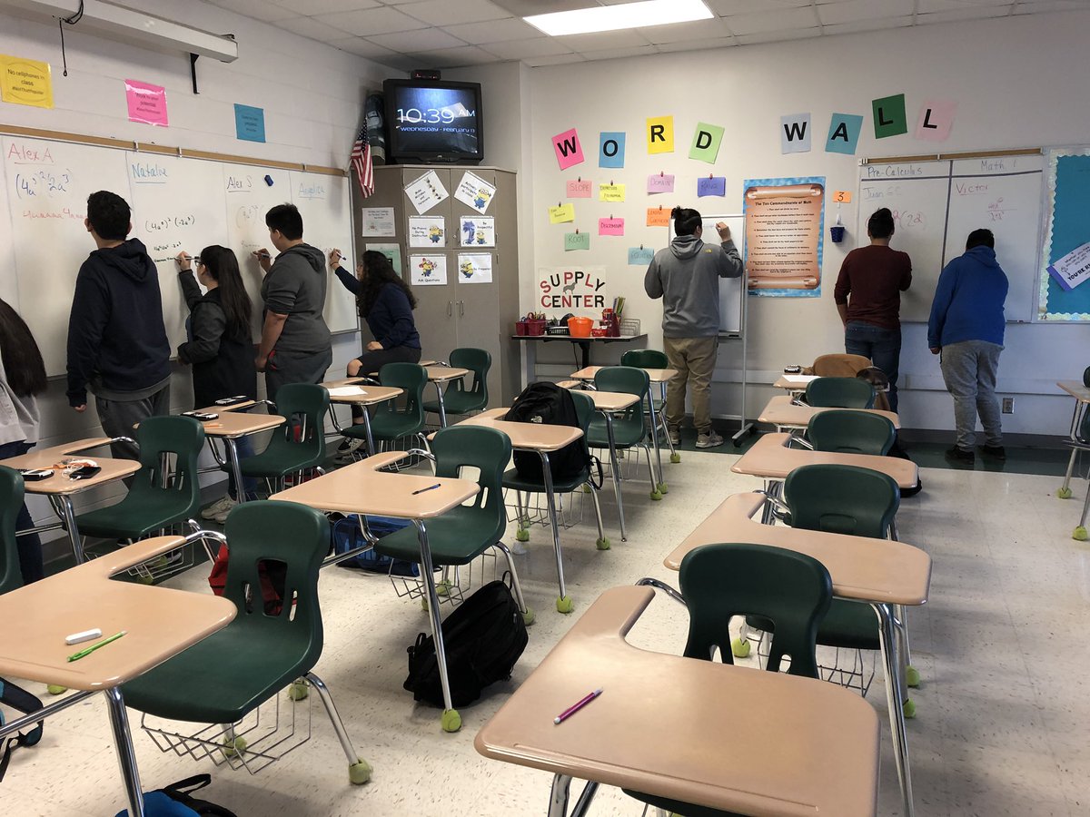 jenniferkahn17's tweet image. Thank you @_chelleanderson for your great idea. Students worked on white boards all around room completing problems. Kids did a great job!! #exponentialfunctions #mathisfun