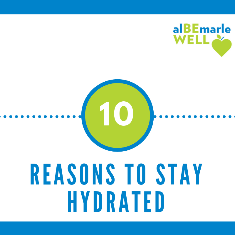 Did you know that mild dehydration (fluid loss of just 1-3%) can impair energy and mood, and lead to major reductions in brain performance? Check out our new blog post bit.ly/2tlDsio on how water works for you! <a href="/AlbemarleHr/">Albemarle,VA HR</a> <a href="/AlbemarleCounty/">County of Albemarle</a> <a href="/k12albemarle/">AlbemarleCountySchls</a>