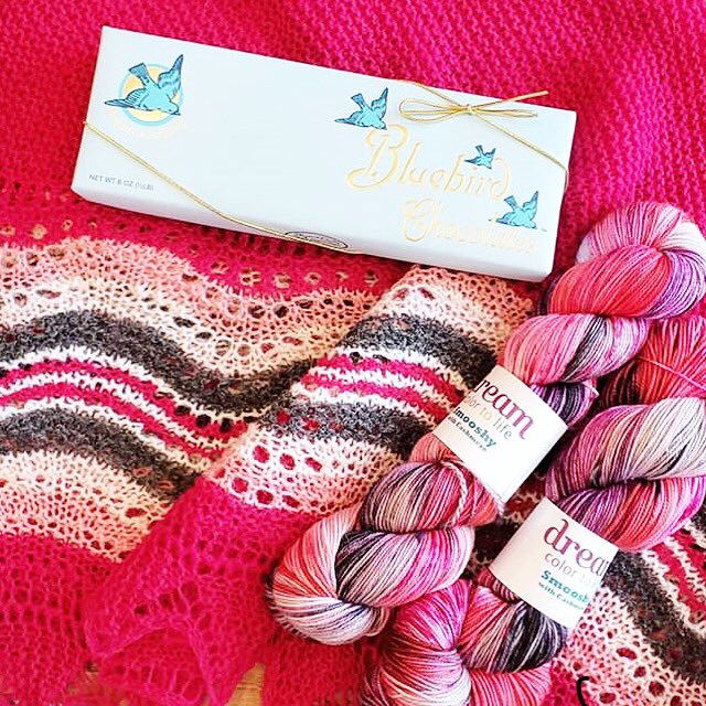 Yarn + chocolate = always a good gift idea to yourself or loved one. Happy Valentines from Dream in Color Yarn!