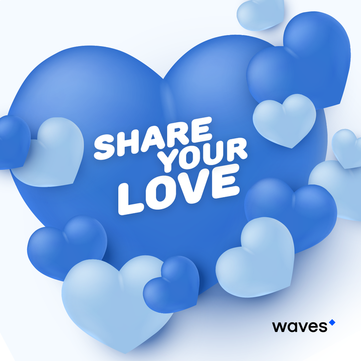 wavesprotocol's tweet photo. #StValentinesDay is here! It's time to share your love and win 100 $WAVES! 

Retweet this post with a message what you love about your partner, friend or a family member, tag one and add #wavesonelove hashtag.

Good luck! You'll both be in the draw to win!❤️ https://t.co/ZcoqZt2J9X
