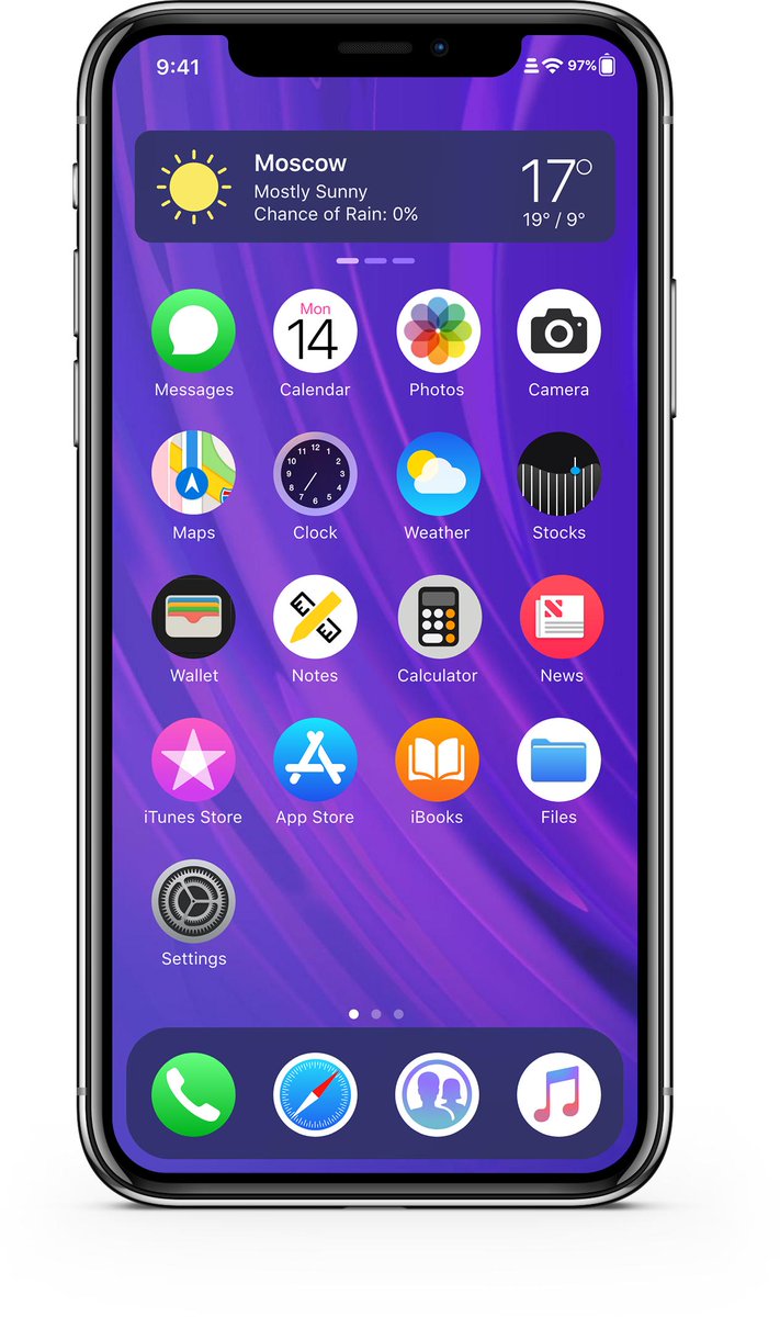 sir_hsn's tweet image. Concept!

#ios13 #ios_design #home_screen #apple #iphone_xi