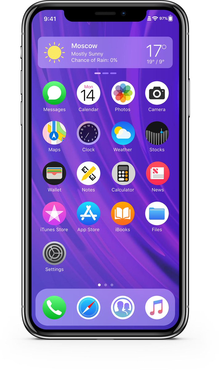 sir_hsn's tweet image. Concept!

#ios13 #ios_design #home_screen #apple #iphone_xi