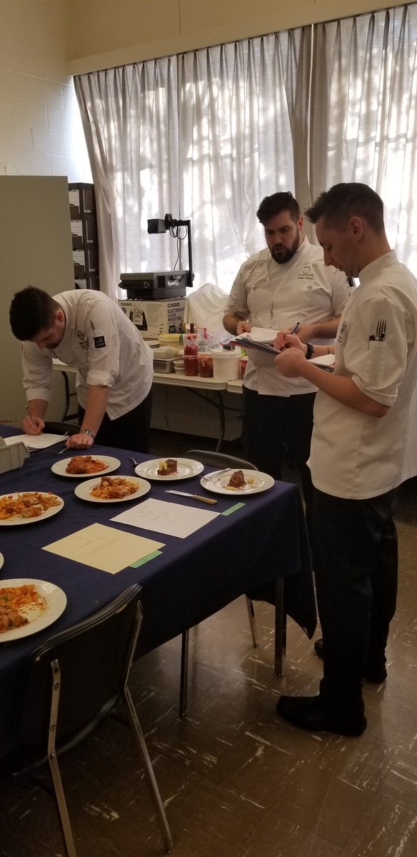 Thoughful consideration of each dish. We are so grateful for our #skillsbc judges!!