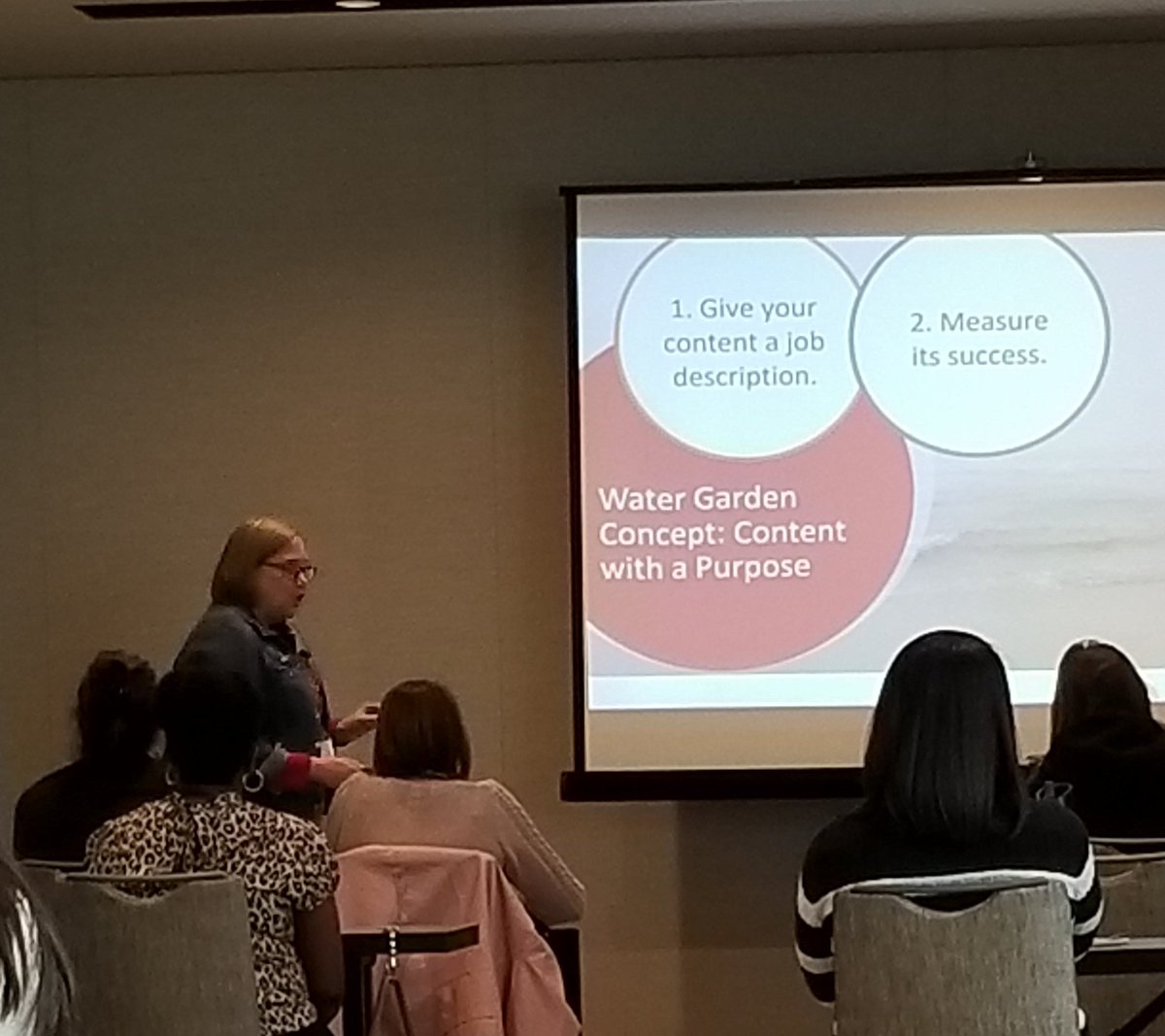 Joan Benson, "give your content a job description" #sasmc2019