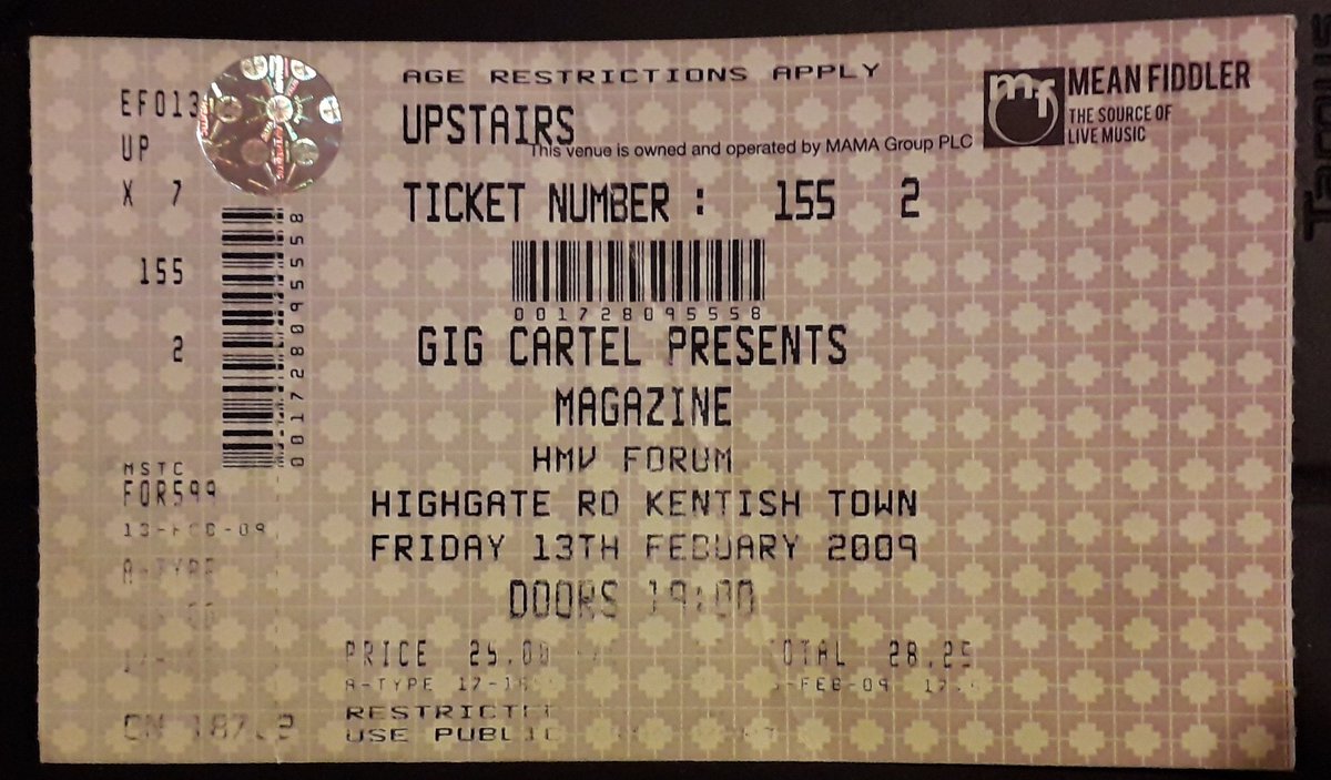 On this day in... 2009 
Magazine at The Forum in Kentish Town
@magazineband @AdamsonBarry @daveformula #HowardDevoto #JohnDoyle #JohnMcGeoch #Noko
@PunkArt1977 @PunKandStuff #OTD #OnThisDay