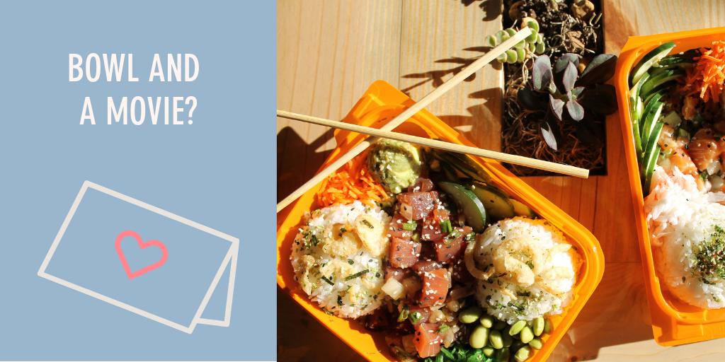 Poke_Joint's tweet photo. Date night anyone? Our dinner and a movie package is available any day in February, while supplies last. $45 for two bowls, two drinks, and two Amstar movie passes ($53.50 retail). #valeintinesday #pokejoint #poke_joint #lakemaryfl #heathrowfl #sanfordfl #orlandodatenight https://t.co/D34alKAO39