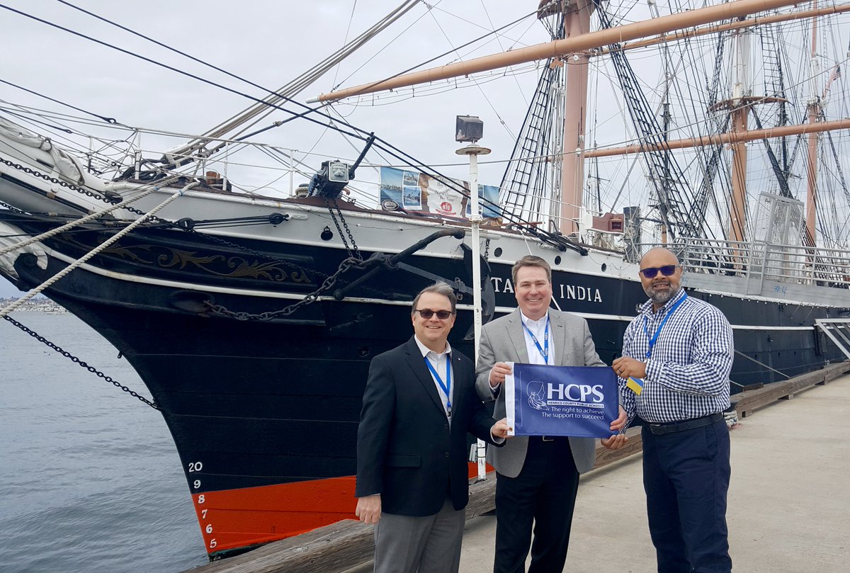HenricoSchools's tweet photo. Representatives of the @HCPSFoundation attended the @NatlSchoolFdn conference in San Diego Feb. 11-13 to learn more and better ways to support schools in Henrico County! (The lucky #HCPSFlag went along too) https://t.co/ykuZFlD78r