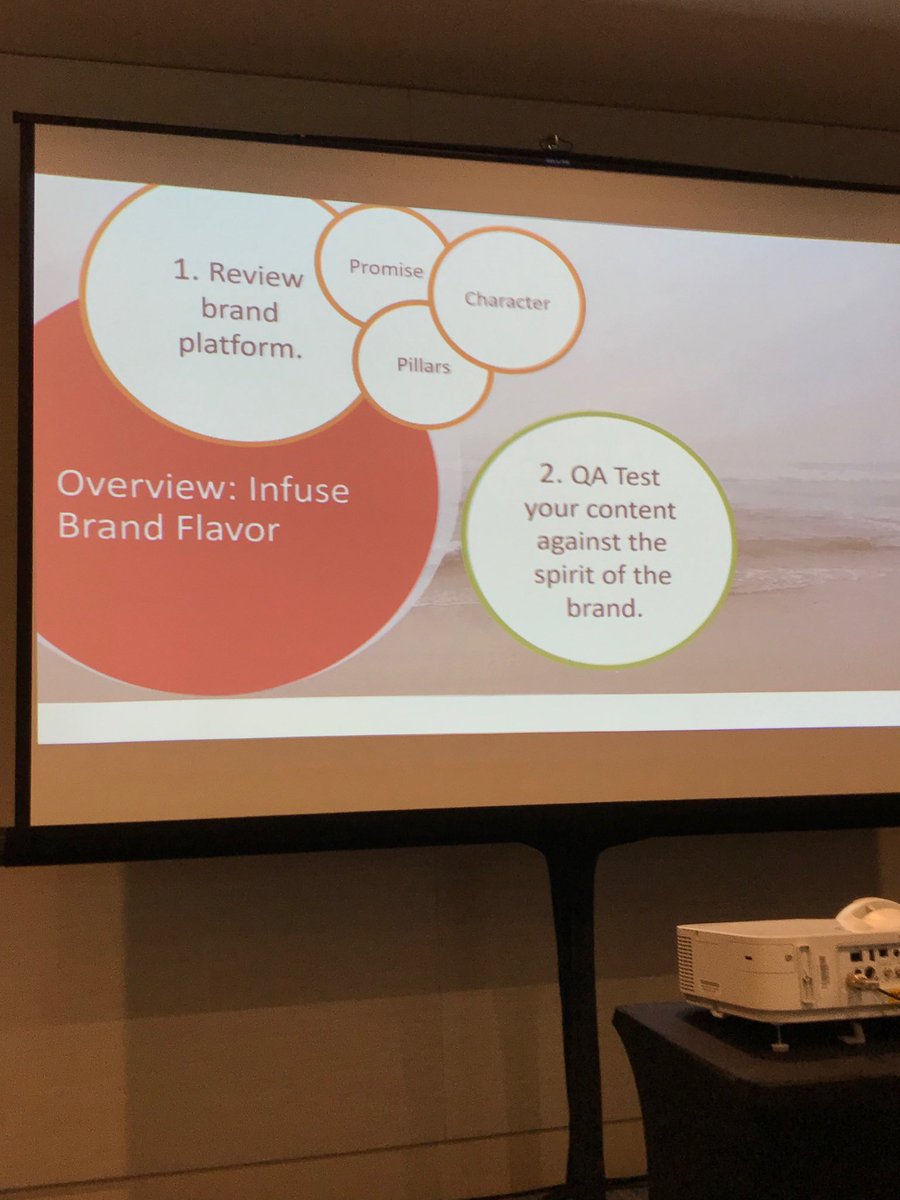 Joan Benson: Test your content. Is it on brand? #sasmc2019