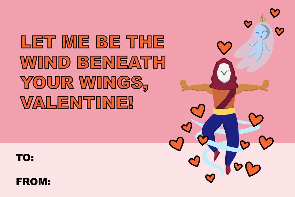 TheTornadoTower's tweet photo. Hey there, Tornado Fanados! Do you have a Valentine tomorrow? If not, Zeru and the Wind Spirit want to be yours. Look at this card they wrote just for you. Isn’t it spinastically cute? #gamedev #indiegame #indiegamedev  #gameart #ValentinesDay2019 #art 
Art by @Allyson_Campos_ https://t.co/IAP92iK2Rl
