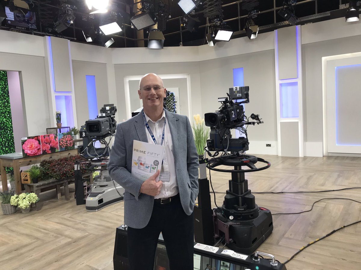 DrMaxGowland's tweet photo. Back on air and into the studios @qvcuk Thursday presenting #PrimeFifty supplements tailored for the over 50s and beyond https://t.co/YmXCtazFFn