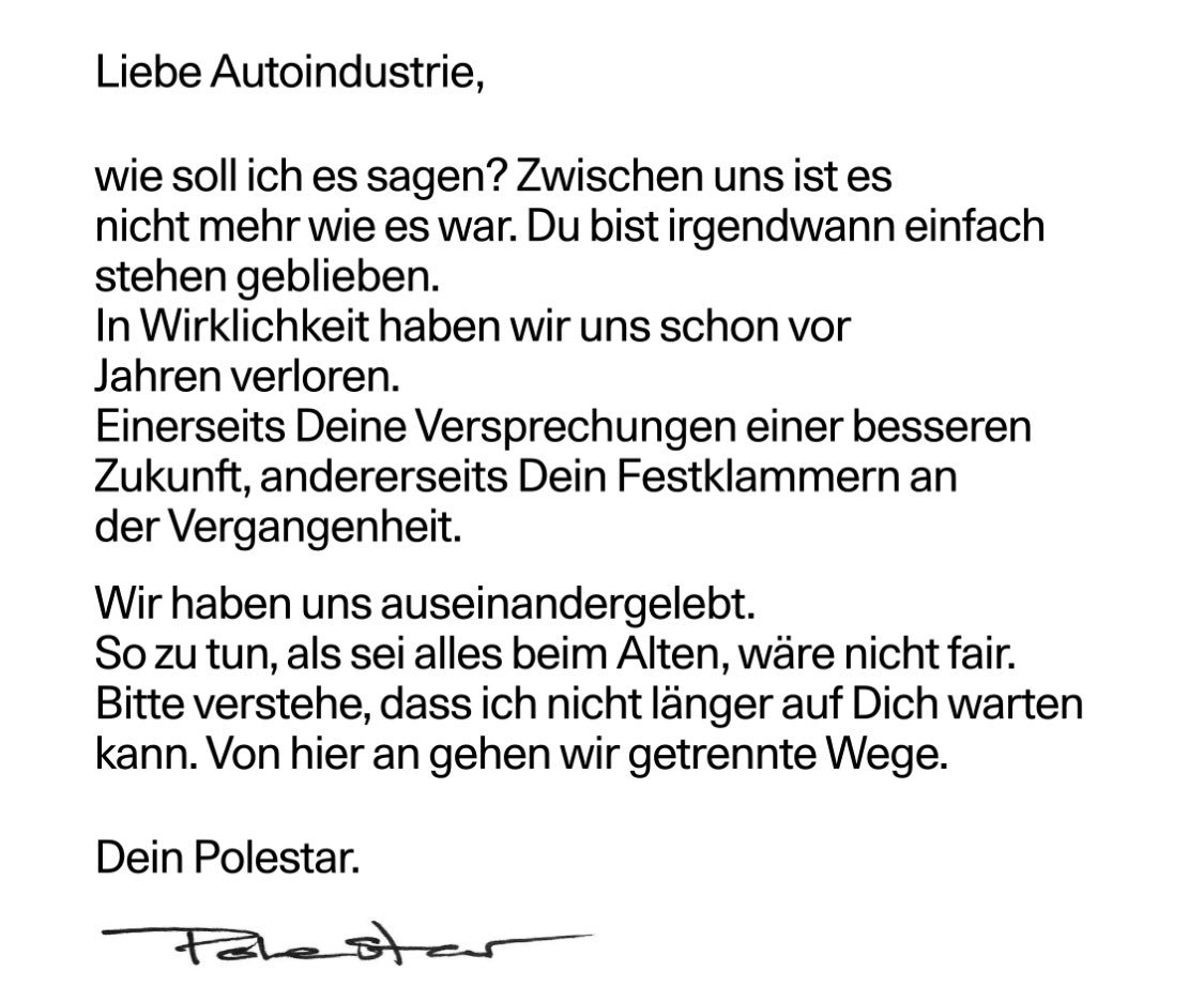 Morgen auf Seite 5 FAZ ganzseitige Anzeige von Volvo/Polestar (E-Auto) als Abgesang auf den fossilen Verbrennungsmotor. 

Schwedisch-chinesische Offensive sozusagen.