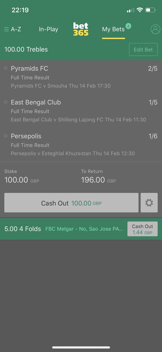 HERE WE GO! 

OUR FIRST £100 BET! 

ONLY BET WHAT YOU CAN AFFORD!

I LIKE THE LOOK OF THIS, BIG TIME! 

#EGYPT #INDIA #IRAN