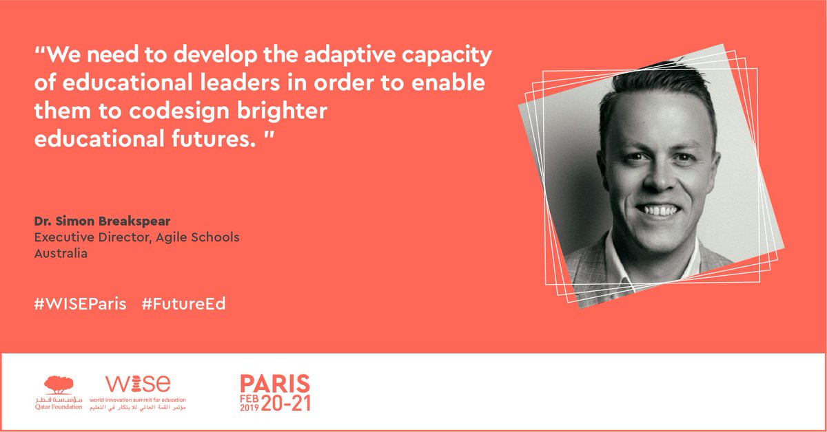 SimonBreakspear's tweet image. Join me at the #WISEParis Forum “Education Future”, taking place between February 20-21 in Paris, France, with @WISE_Tweets #FutureEd bit.ly/2REpkLw