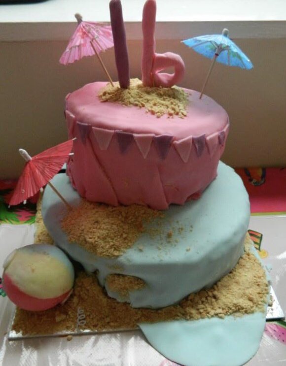 bcbakes's tweet photo. My first cake for my 16th (5 years ago) 🤣 https://t.co/wXu4hHz42u