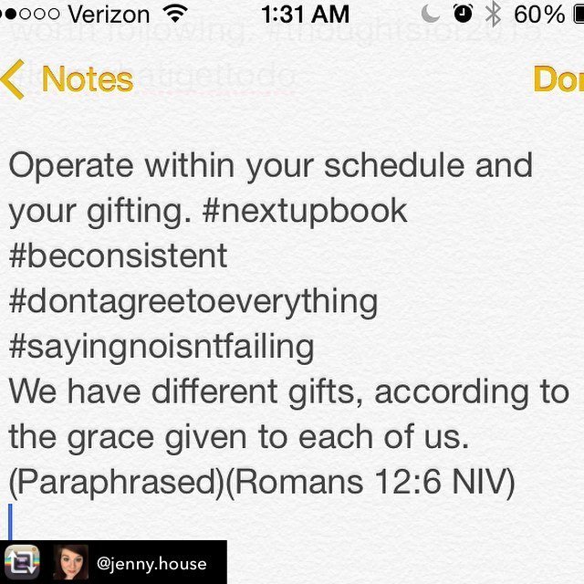 JonathanPearson's tweet image. Repost from @jenny.house - That statement is getting me. So many times I question if I'm doing enough and I take on more and realize I'm not being consistent because I take on to much. #nextupbook #stayingconsistent #planningahead #thankfulforGodsgiftings bit.ly/2UT9cXO