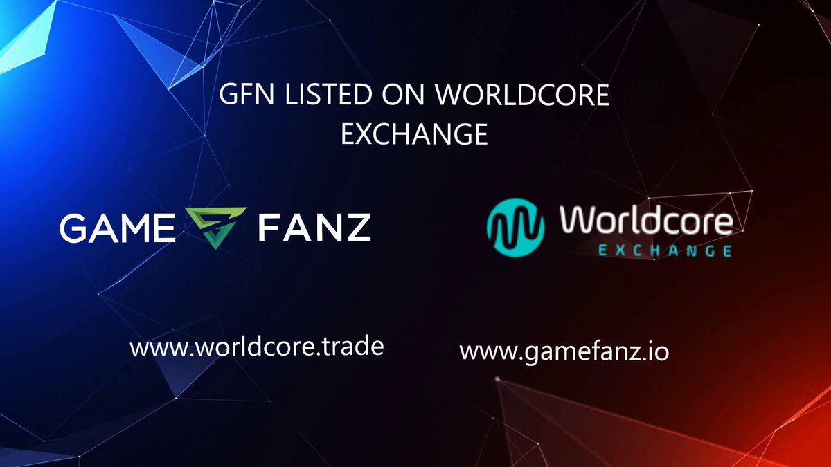 📊 GFN listed on <a href="/worldcoresocial/">WorldCore</a> ( 15th Exchange )

Dear FANZ ‼️
We are happy to announce that GFN listed on WORLDCORE with pair ETH  🚀

🦎 Coingecko : 
coingecko.com/en/exchanges/w…

📈 visit trading link :
worldcore.trade/exchange/gfn_e…

#gamefanz #gfn #airdrop #exchange #TradingView
