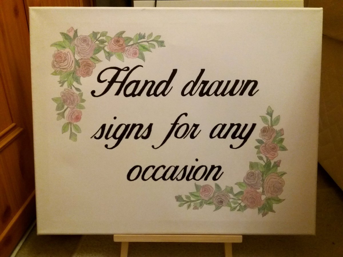 Lollsims's tweet image. #Handdrawn signs for any #occasion!🖌
👰Perfect for weddings and parties
💐Any wording and design
💸Prices from £10
👩‍🎨3 sizes of canvas to choose from
🎨Stands can be included for small extra cost 
Message for more details!
#partydecor #sign #art #artwork #weddingdecor #design