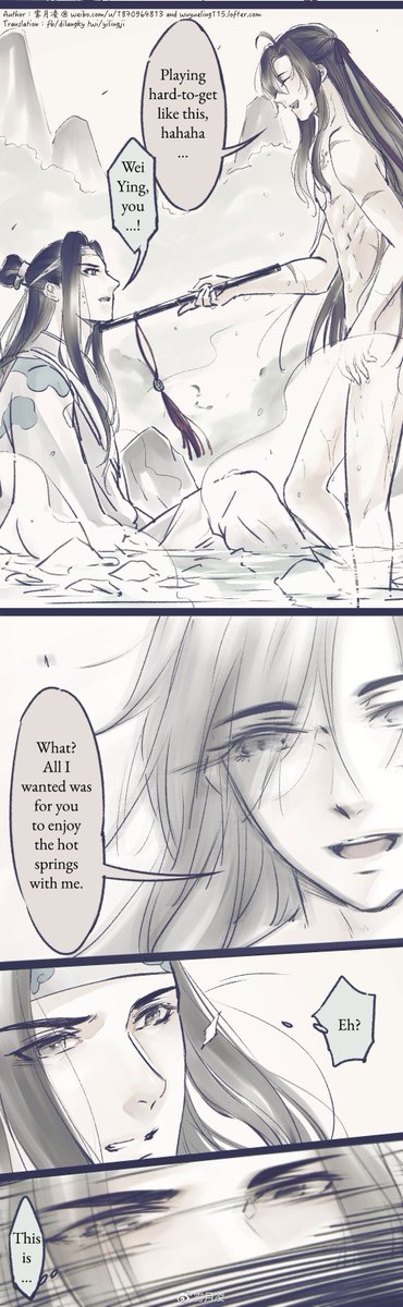 yilingji's tweet photo. "Hot springs" 2
By 雾月凌 @ https://t.co/LsxSGEjnUs and https://t.co/ws2KJwyft2 
Translated with permission. #魔道祖师 #忘羡 https://t.co/ruNjDfo1SX