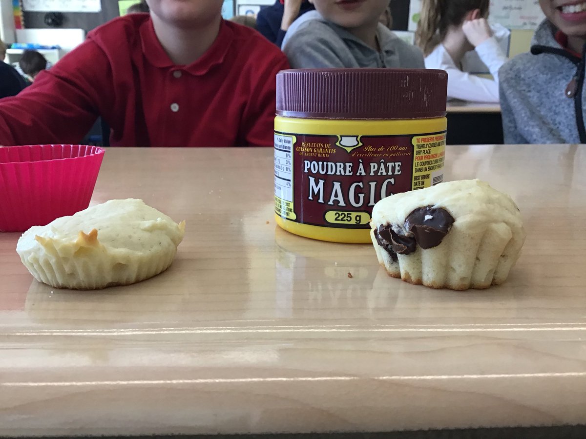 YYC_ce2's tweet image. #ClasseDuGout
La semaine dernière, nous avons préparé des muffins à la vanille, à l’orange et aux pépites de chocolat.
Voici notre dégustation.
La maîtresse pour la classe