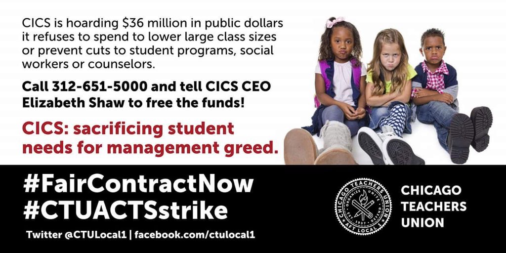 MisssR's tweet photo. #FairContractNow #CTUACTSstrike #CICSGreed
#WhereIsShaw #CICSSchools #KindaBigDeal #AreWeCICS @CTULocal1 @EB_Shaw @LT_thonn https://t.co/OMosKVBPRz