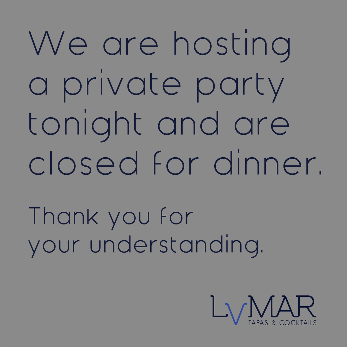 Closed from 4-8pm, but re-opening at 8:30pm!