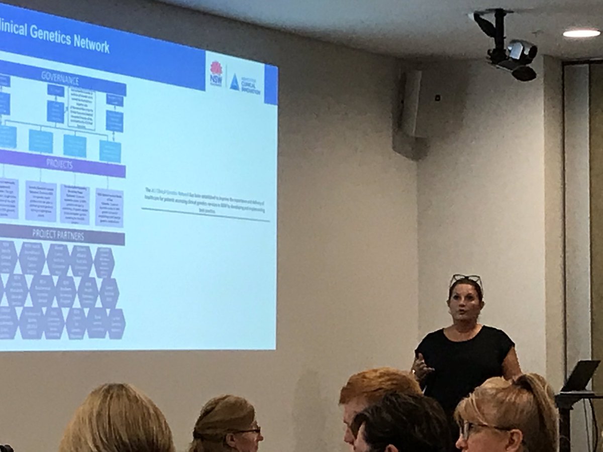 Sally Howard sharing how the <a href="/nswaci/">NSW Agency for Clinical Innovation</a> genetics network functions with #cardiacnetwork2019 to provide a broad perspective on the functioning of clinical networks <a href="/cridland_kelly/">Kelly Cridland</a> <a href="/DrSarahDalton/">Sarah Dalton</a>
