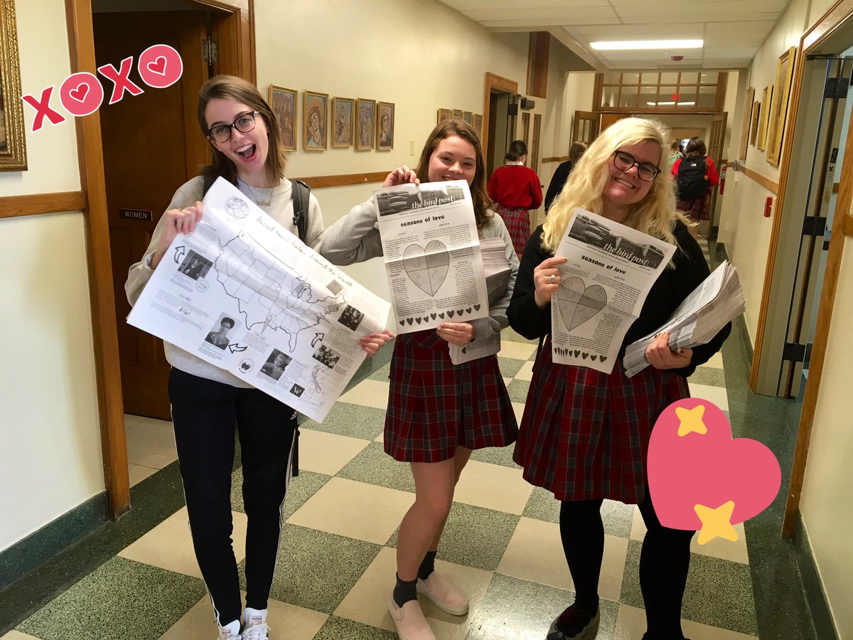 DA_Birdpost's tweet image. The newspaper is fresh off the press! Happy Valentine’s day from the journ nerds ❤️💗🥀