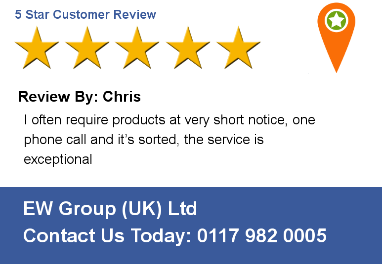 Review By: Chris I often require products at very short notice, one phone call and it’s sorted, the service is exc