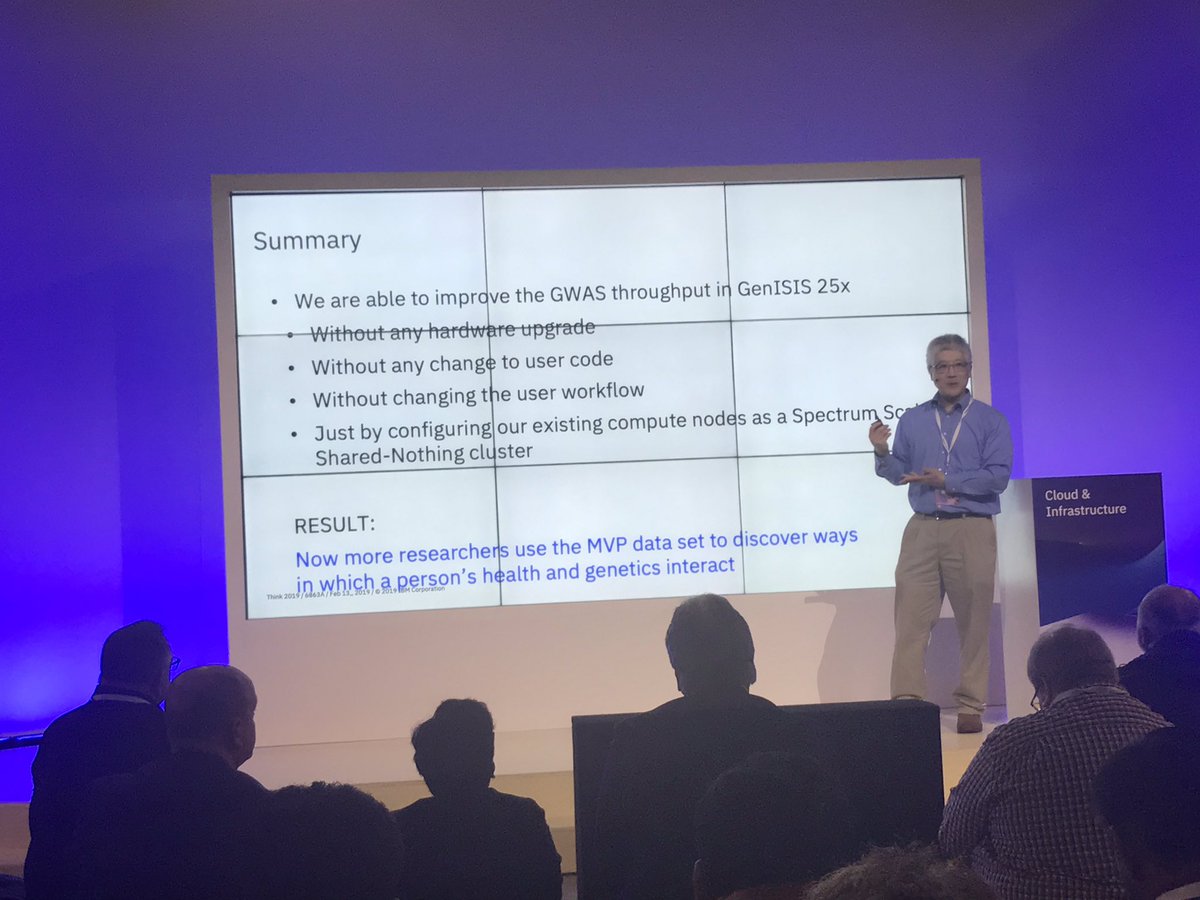 kevin_puk's tweet image. Dr Paul Hsieh talks about how the Department of Veteran Affairs got a 25x plus increase in performance with #IBMStorage #spectrumscale at #think2019