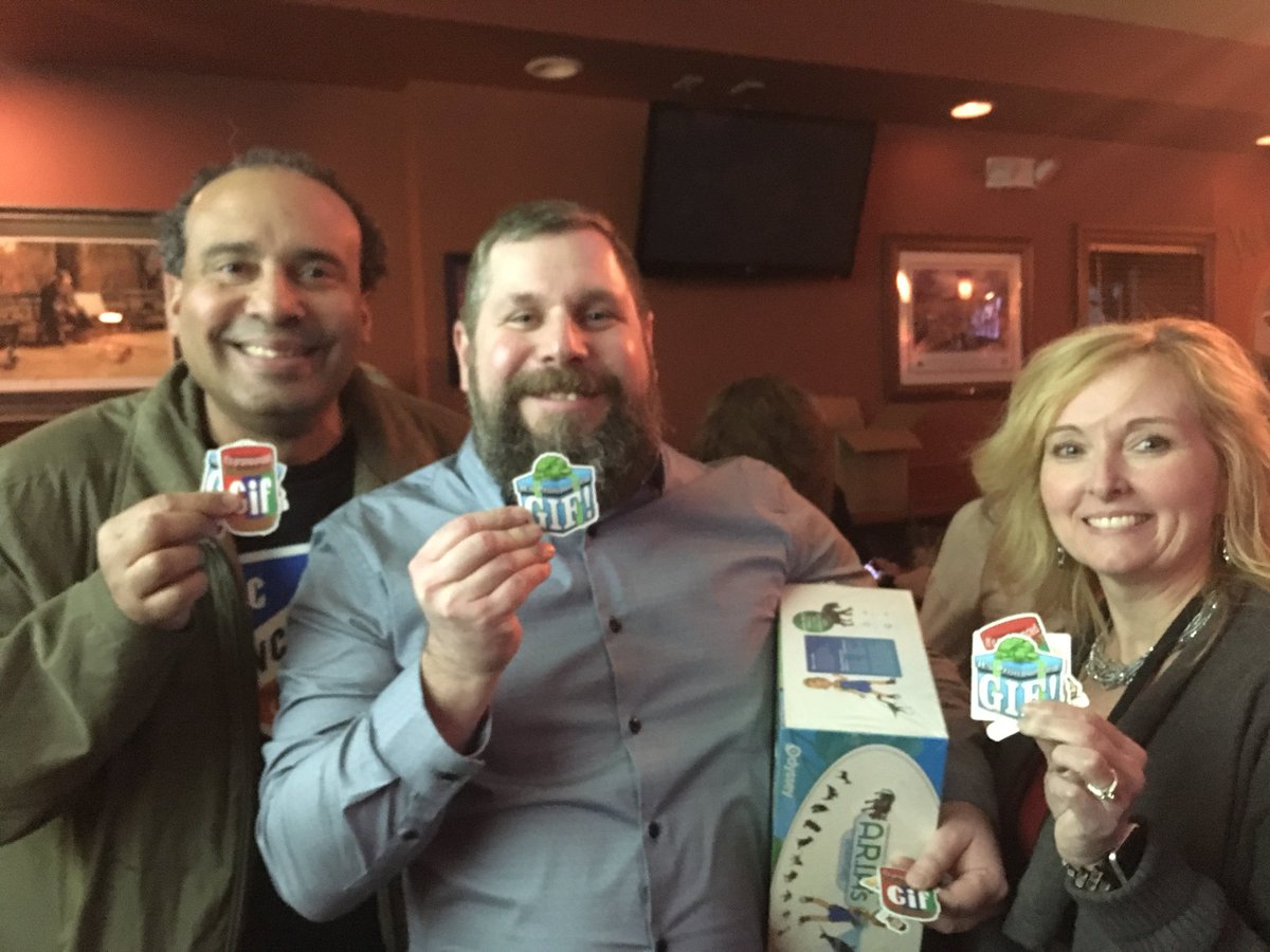 Is it pronounced like peanut butter or a present? Thanks @JakeMillerTech #edutechducttape  our sticker winners in round #2 of the Tech Connection. #TILOtalkOETC #OETC19