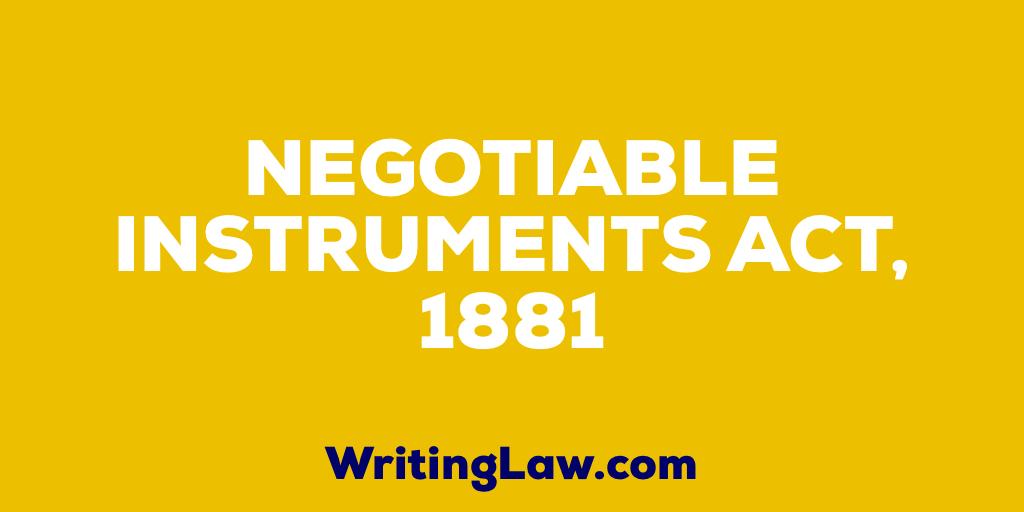 WritingLaw's tweet image. Negotiable Instruments Act, 1881
#WritingLaw #BareAct #IndianLaws #Law #Negotiable

writinglaw.com/negotiable-ins…