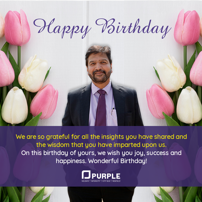 We are so grateful for all the insights you have shared and
the wisdom that you have imparted upon us.
Wishing you happiness and success on this special day! 
#PrasannaPatwardhan #PrasannaPurple #PurpleBus #BirthdayWishes