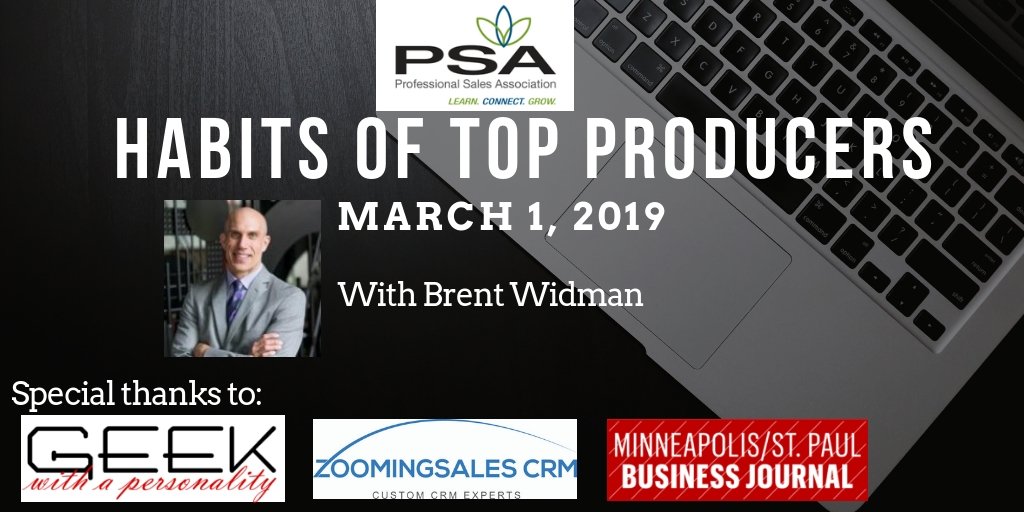 Join us on March 1, 2019 for Habits of Top Producers to gain a better understanding of the value of your daily routine and how important it is to use your time wisely.REGISTER here: ow.ly/9bNE30nCLmR